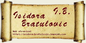 Isidora Bratulović vizit kartica